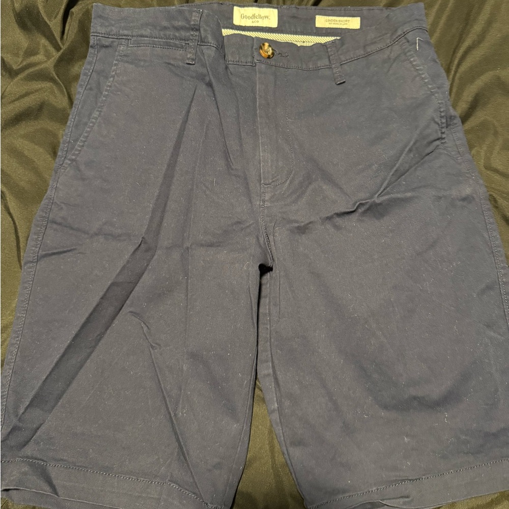 Goodfellow & Co Men's Dark Blue Flat Front Shorts